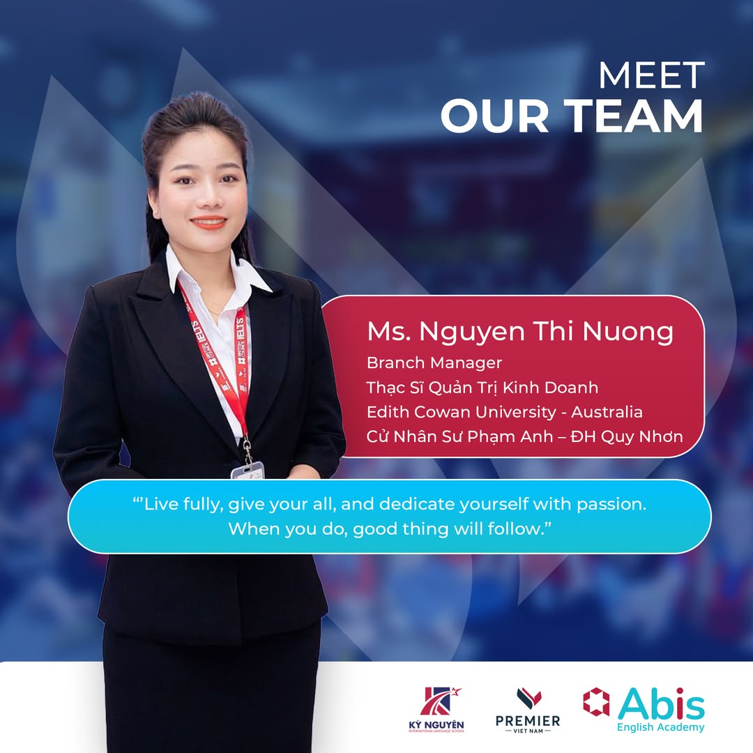 Chân dung Cô Nguyễn Thị Nương tại Trung tâm Anh ngữ Kỳ Nguyên