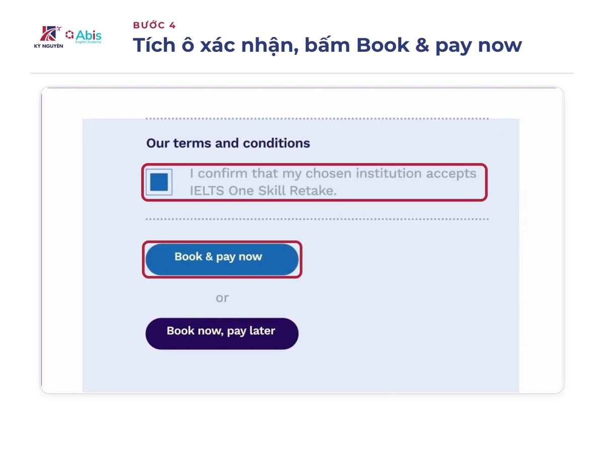 Chọn Pay online để thanh toán trực tuyến, hoặc Pay another way để chọn cách thanh toán khác.