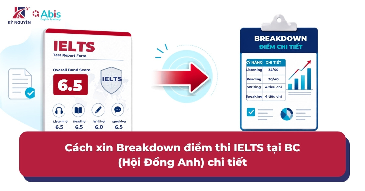 Cách xin breakdown điểm IELTS tại British Council